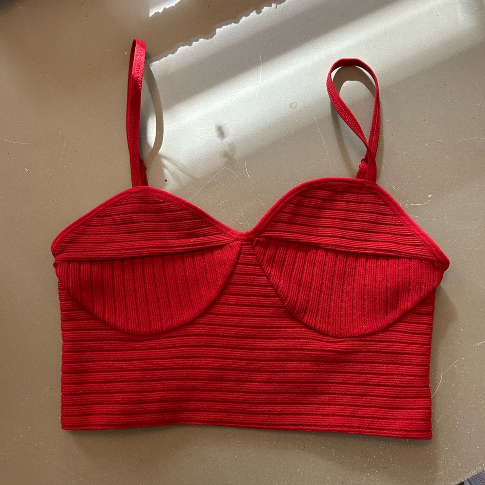 NWT garage red top